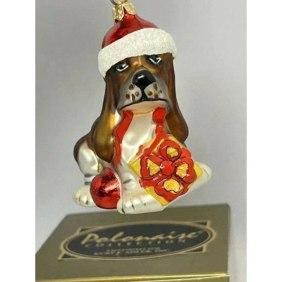 RARE Kurt Adler POLONAISE KOMOZJA BARNEY BASSET AP1557 Ornament NEW WITH BOX - Picture 1 of 16